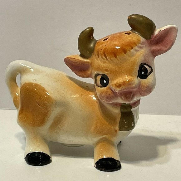 Vintage 1950's Ceramic Salt & Pepper Shakers Cow anthropomorphic japan - Picture 3 of 10